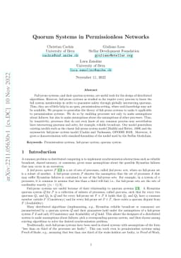 Quorum Systems in Permissionless Network