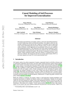 Causal Modeling of Soil Processes for Improved Generalization