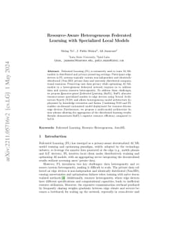 Resource-Aware Heterogeneous Federated Learning using Neural
  Architecture Search
