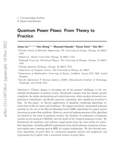 Quantum Power Flows: From Theory to Practice