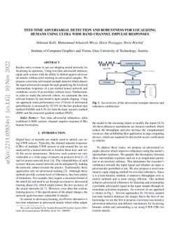 Test-time adversarial detection and robustness for localizing humans
  using ultra wide band channel impulse responses