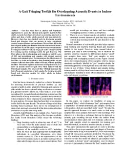 A Gait Triaging Toolkit for Overlapping Acoustic Events in Indoor
  Environments