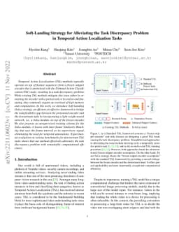 Soft-Landing Strategy for Alleviating the Task Discrepancy Problem in
  Temporal Action Localization Tasks