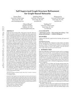 Self-Supervised Graph Structure Refinement for Graph Neural Networks