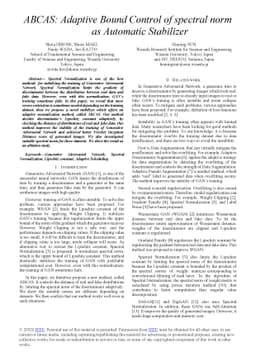 ABCAS: Adaptive Bound Control of spectral norm as Automatic Stabilizer