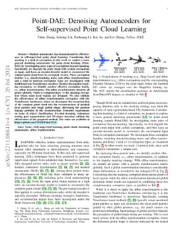 Point-DAE: Denoising Autoencoders for Self-supervised Point Cloud
  Learning