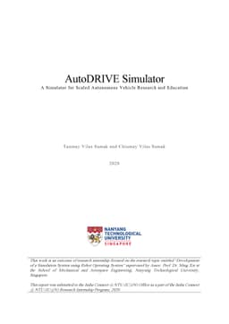 AutoDRIVE Simulator -- Technical Report