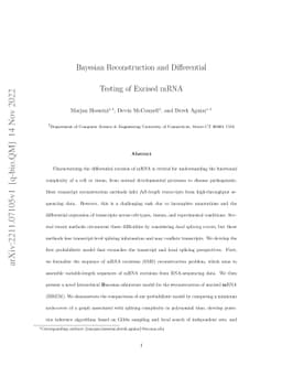 Bayesian Reconstruction and Differential Testing of Excised mRNA