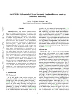 SA-DPSGD: Differentially Private Stochastic Gradient Descent based on
  Simulated Annealing