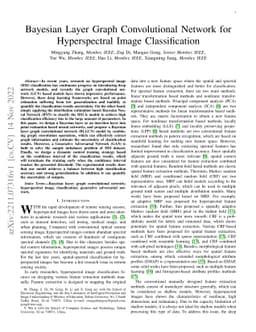 Bayesian Layer Graph Convolutioanl Network for Hyperspetral Image
  Classification