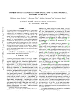 An Inter-observer consistent deep adversarial training for visual
  scanpath prediction