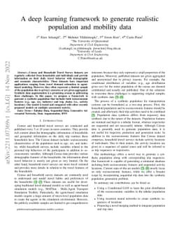 A deep learning framework to generate realistic population and mobility
  data