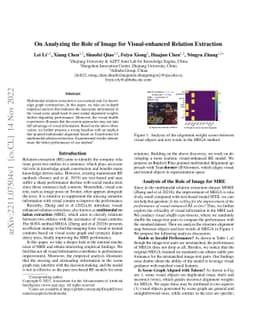 On Analyzing the Role of Image for Visual-enhanced Relation Extraction