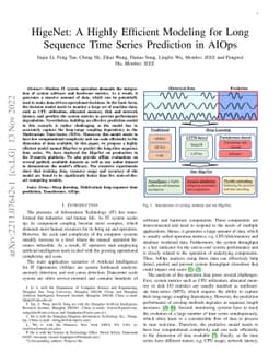 HigeNet: A Highly Efficient Modeling for Long Sequence Time Series
  Prediction in AIOps