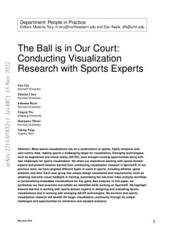The Ball is in Our Court: Conducting Visualization Research with Sports
  Experts