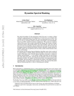 Byzantine Spectral Ranking