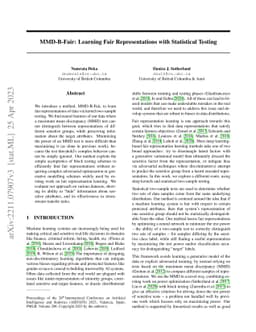MMD-B-Fair: Learning Fair Representations with Statistical Testing