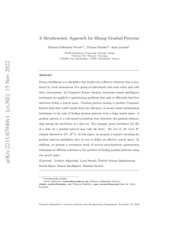 A Metaheuristic Approach for Mining Gradual Patterns