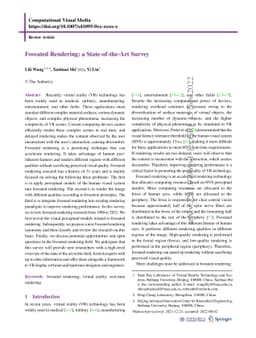 Foveated Rendering: a State-of-the-Art Survey