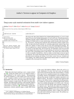 Deep scene-scale material estimation from multi-view indoor captures