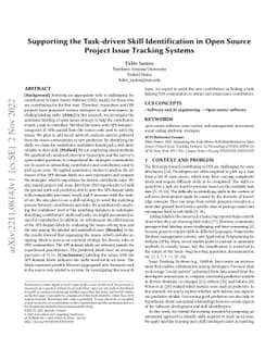 Supporting the Task-driven Skill Identification in Open Source Project
  Issue Tracking Systems