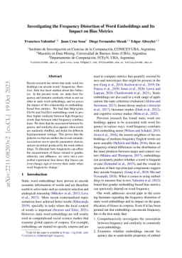 Investigating the Frequency Distortion of Word Embeddings and Its Impact
  on Bias Metrics