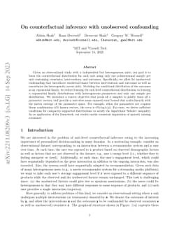 On counterfactual inference with unobserved confounding