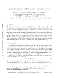 A mixed-categorical correlation kernel for Gaussian process