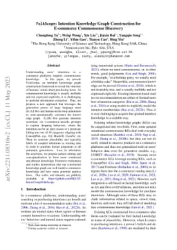 FolkScope: Intention Knowledge Graph Construction for E-commerce
  Commonsense Discovery