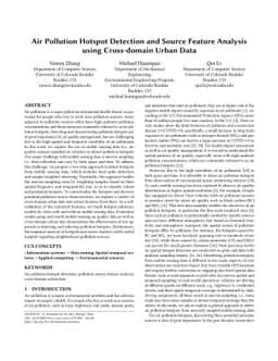 Air Pollution Hotspot Detection and Source Feature Analysis using
  Cross-domain Urban Data