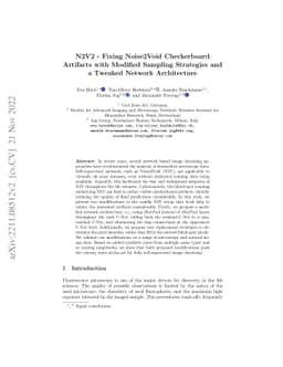 N2V2 -- Fixing Noise2Void Checkerboard Artifacts with Modified Sampling
  Strategies and a Tweaked Network Architecture