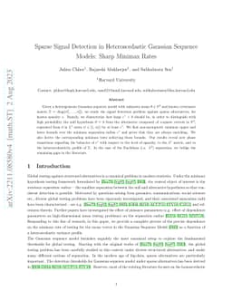 Sparse Signal Detection in Heteroscedastic Gaussian Sequence Models:
  Sharp Minimax Rates