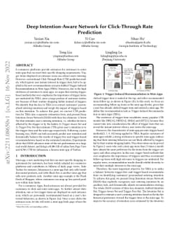 Deep Intention-Aware Network for Click-Through Rate Prediction