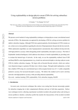 Using explainability to design physics-aware CNNs for solving subsurface
  inverse problems