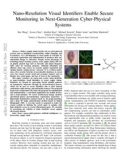 Nano-Resolution Visual Identifiers Enable Secure Monitoring in
  Next-Generation Cyber-Physical Systems