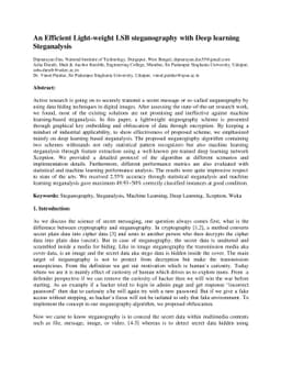 An Efficient Light-weight LSB steganography with Deep learning
  Steganalysis