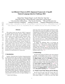 An Efficient COarse-to-fiNE Alignment Framework @ Ego4D Natural Language
  Queries Challenge 2022