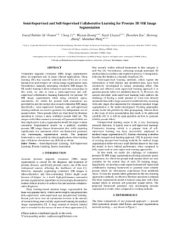 Semi-Supervised and Self-Supervised Collaborative Learning for Prostate
  3D MR Image Segmentation