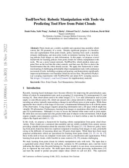 ToolFlowNet: Robotic Manipulation with Tools via Predicting Tool Flow
  from Point Clouds