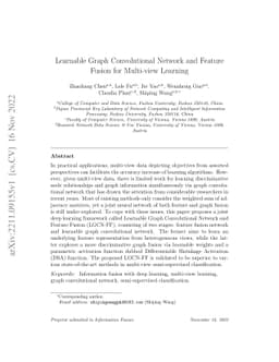 Learnable Graph Convolutional Network and Feature Fusion for Multi-view
  Learning