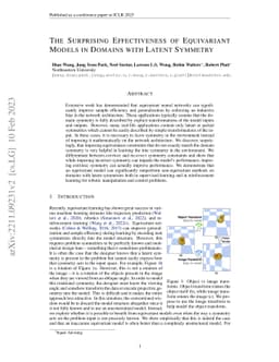 The Surprising Effectiveness of Equivariant Models in Domains with
  Latent Symmetry