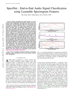 SpectNet : End-to-End Audio Signal Classification Using Learnable
  Spectrograms
