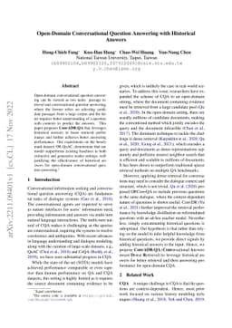 Open-Domain Conversational Question Answering with Historical Answers