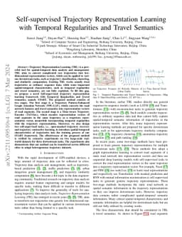Self-supervised Trajectory Representation Learning with Temporal
  Regularities and Travel Semantics