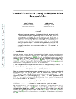 Generative Adversarial Training Can Improve Neural Language Models