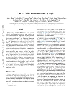 CAE v2: Context Autoencoder with CLIP Target