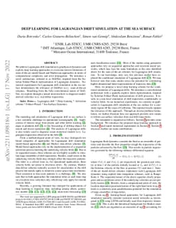 Deep learning for Lagrangian drift simulation at the sea surface