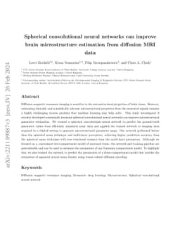 Spherical convolutional neural networks can improve brain microstructure
  estimation from diffusion MRI data