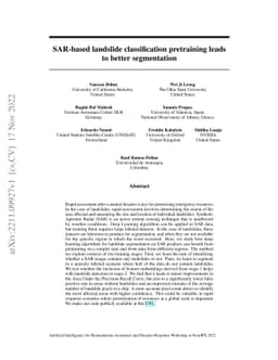 SAR-based landslide classification pretraining leads to better
  segmentation