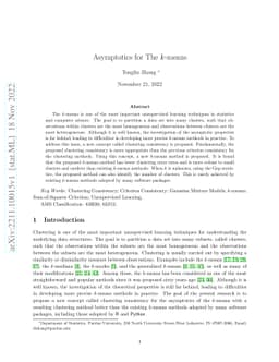 Asymptotics for The $k$-means